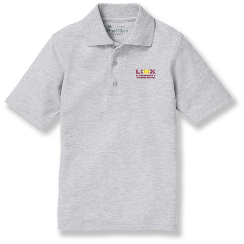 Short Sleeve Polo Shirt with embroidered logo [NJ020-KNIT-LCS-ASH]