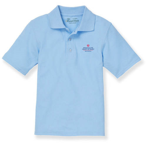 Short Sleeve Polo Shirt with embroidered logo [MD173-KNIT-IHB-BLUE]