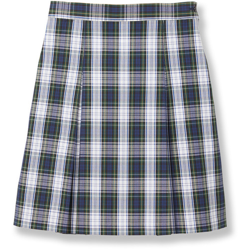 Pleated Skirt with Elastic Waist [MD148-34-80-NV/GR/WH]