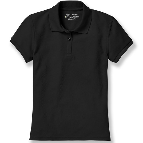 Ladies' Fit Polo Shirt with embroidered logo [VA296-9708-FBF-BLACK]