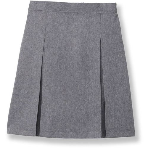 Pleated Skirt with Elastic Waist [NJ051-34-8-GREY]