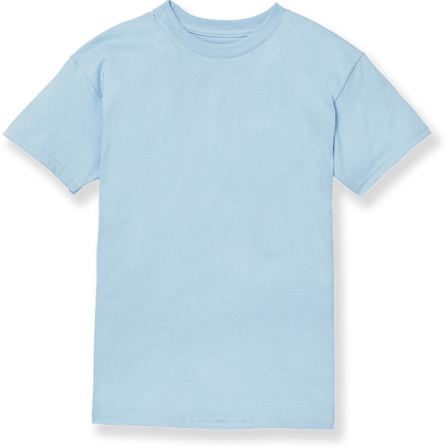 Short Sleeve T-Shirt with heat transferred logo [NJ244-362-LT BLUE]