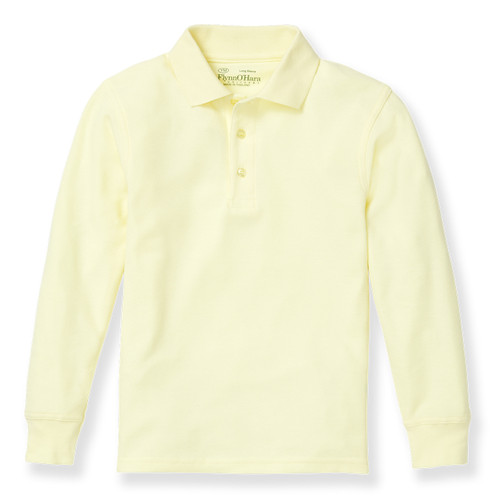 Long Sleeve Polo Shirt with embroidered logo [NJ051-KNIT/PIR-YELLOW]