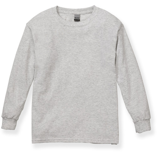 Long Sleeve T-Shirt with heat transferred logo [NC068-366-LT STEEL]