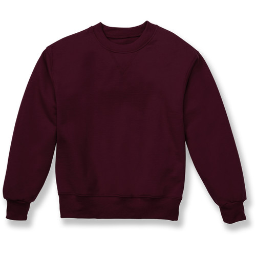 Heavyweight Crewneck Sweatshirt with heat transferred logo [NY314-862-MAROON]