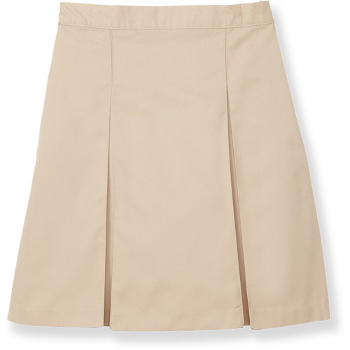 Pleated Skirt with Elastic Waist [NC062-34-4-KHAKI]