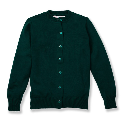 Crewneck Cardigan with embroidered logo [VA292-6000/PN-HUNTER]