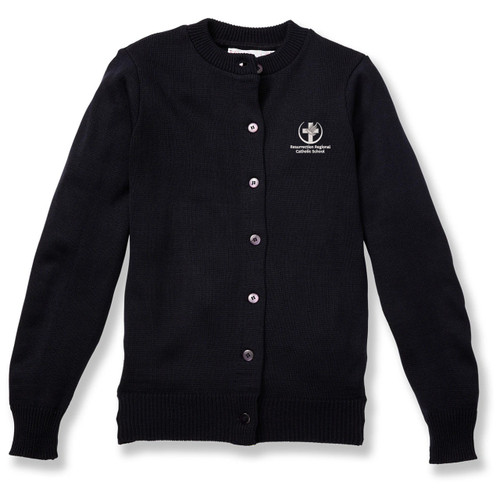 Crewneck Cardigan with embroidered logo [PA558-6000/RRP-NAVY]