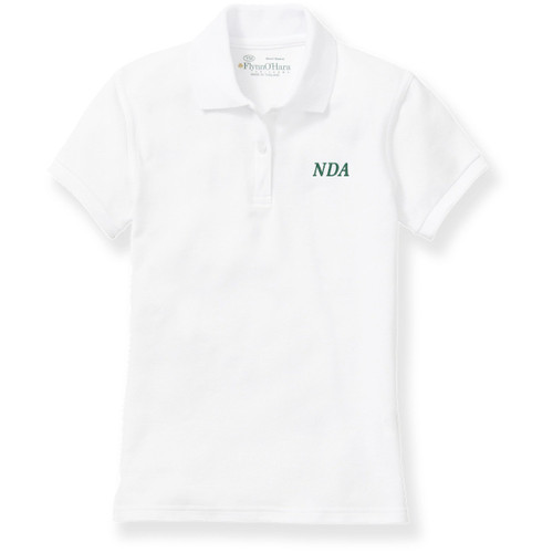 Ladies' Fit Polo Shirt with embroidered logo [NY044-9708/NDS-WHITE]