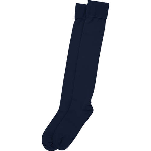 Cotton Flat Knit Knee High [AK014-1455-NAVY]