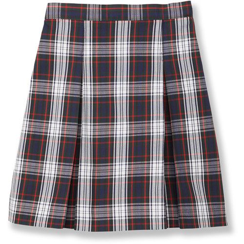 Pleated Skirt with Elastic Waist [AK001-34-49-NV/RD/WH]