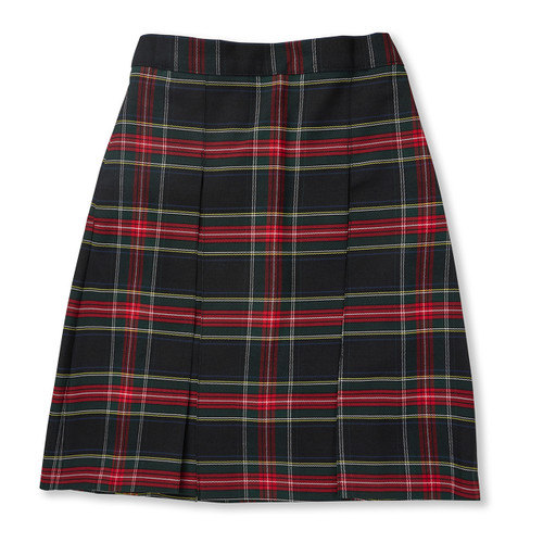 Pleated Skirt with Elastic Waist [AK001-34-63-RED PLD]