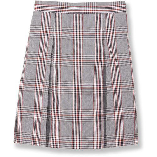Pleated Skirt with Elastic Waist [AK001-34-08-GREY PLD]
