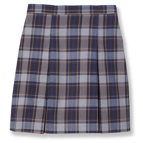 Pleated Skirt with Elastic Waist [AK001-34-57-BLUE PLD]