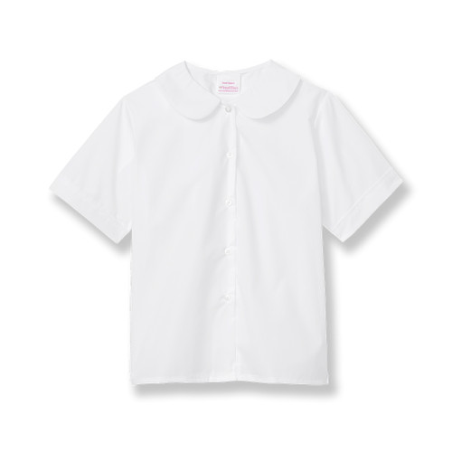 Short Sleeve Peterpan Collar Blouse [UT001-350-WHITE]