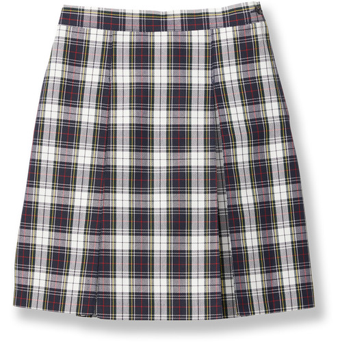 Pleated Skirt with Elastic Waist [AK001-34-8B-NV/WH PL]