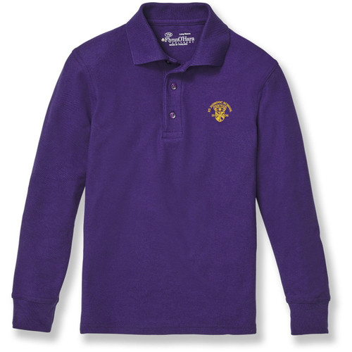 Long Sleeve Polo Shirt with embroidered logo [TN004-KNIT/DOM-PURPLE]