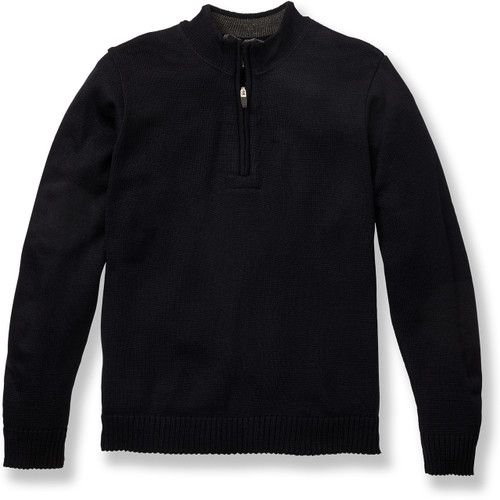 1/4 Zip Pullover Sweater with embroidered logo [PA033-6552/AAW-NV W/CHA]