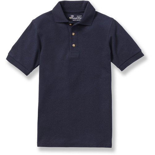 Short Sleeve Cotton Polo Shirt with embroidered logo [PA128-5011-DK NAVY]