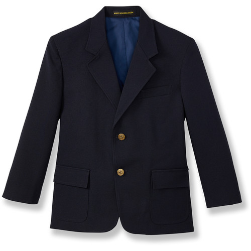 Youth Polyester Blazer with embroidered logo [DE002-BOYS/AWI-NAVY]