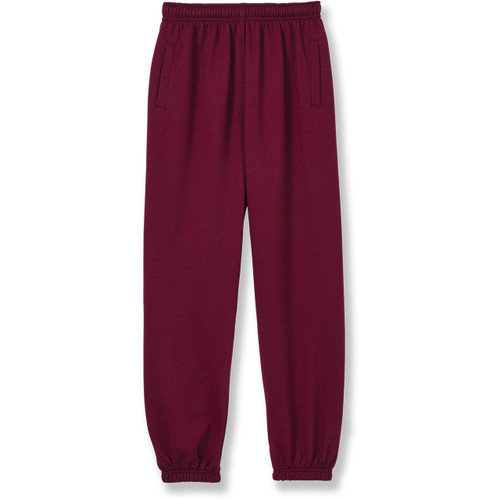 Heavyweight Sweatpants with heat transferred logo [NJ035-865-MAROON]