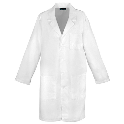 40" Lab Coat with embroidered logo [NY163-1446-WHITE]