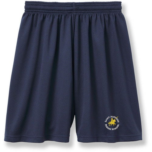 Micromesh Gym Shorts with embroidered logo [PA907-101-ASP-NAVY]