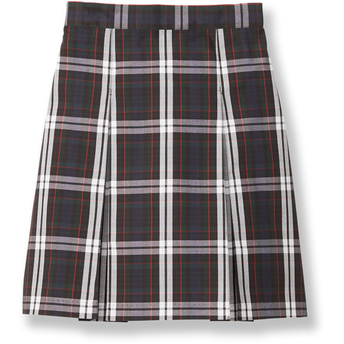 Pleated Skirt with Elastic Waist [PA214-34-60-GR/NAVY]