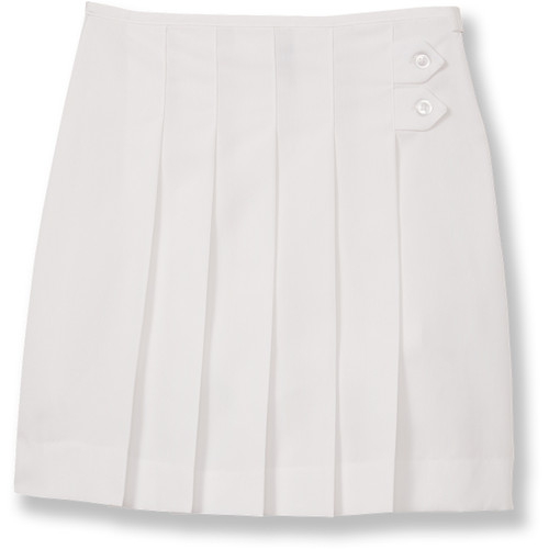 Knife Pleat Dress Uniform Skirt w/Tabs [TX003-1215-02-WHITE]