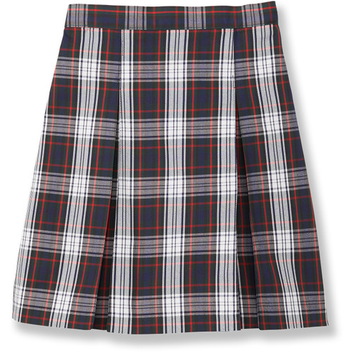 Pleated Skirt with Elastic Waist [VA010-34-49-NV/RD/WH]