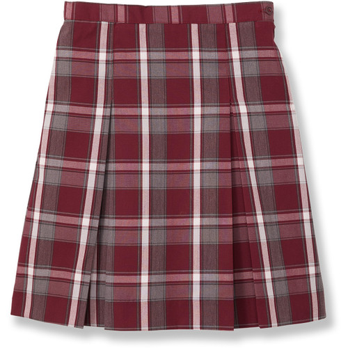 Pleated Skirt with Elastic Waist [NJ705-34-54-MAR/GRY]