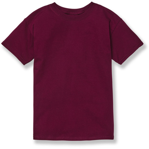 Short Sleeve T-Shirt with heat transferred logo [NJ705-362-MAROON]