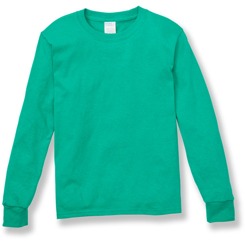 Long Sleeve T-Shirt with heat transferred logo [NJ778-366-TAN-KELLY]