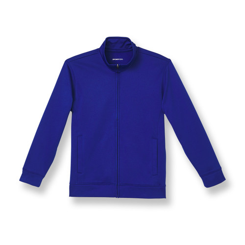 Full-Zip Performance Fleece Jacket with embroidered logo [NY342-ST241-ROYAL]