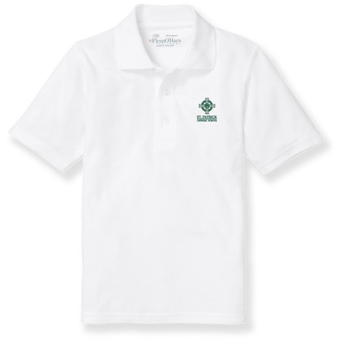 Short Sleeve Polo Shirt with embroidered logo [NC374-KNIT-PSC-WHITE]