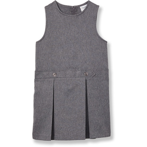 Drop Waist Jumper with school emblem [PA043-94-8-GREY]