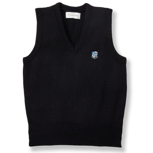 V-Neck Sweater Vest with embroidered logo [GA025-6600/IMH-NAVY]
