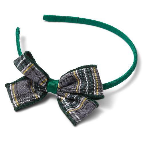 Small Headband with Plaid Bow [AK004-218-44]