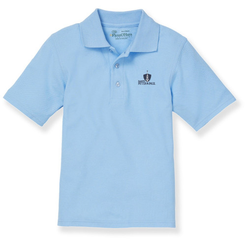 Short Sleeve Polo Shirt with embroidered logo [MD104-KNIT-PPE-BLUE]