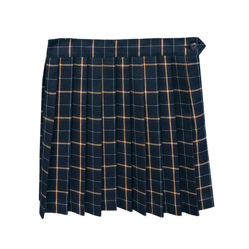 Knife Pleat Skirt [NY480-32-6A-NAVY PLD]