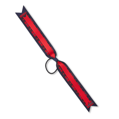 Hair Elastic with Ribbon Streamer [AK004-222-65-NV/RED P]