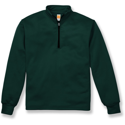 1/4-Zip Performance Fleece Pullover with heat transferred logo [MI013-6133/TGR-HUNTER]