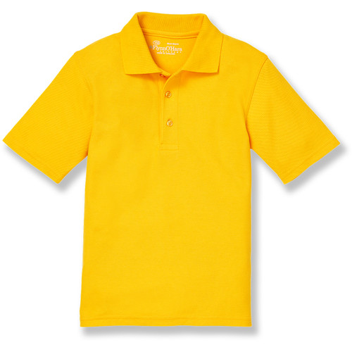 Short Sleeve Polo Shirt with embroidered logo [NC059-KNIT-UCC-GOLD]