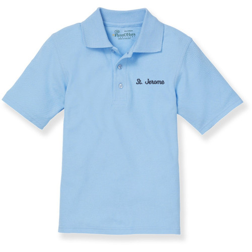 Short Sleeve Polo Shirt with embroidered logo [NJ118-KNIT-SJT-BLUE]
