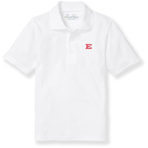 Short Sleeve Polo Shirt with embroidered logo [GA051-KNIT-EAS-WHITE]