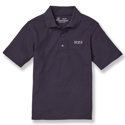 Short Sleeve Polo Shirt with embroidered logo [PA851-KNIT-SCL-DK NAVY]