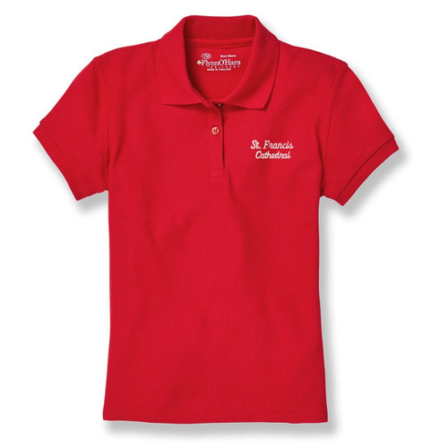 Ladies' Fit Polo Shirt with embroidered logo [NJ200-9708-FM-RED]