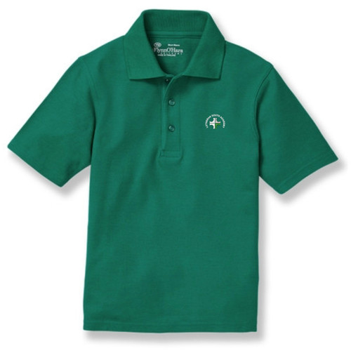 Short Sleeve Polo Shirt with embroidered logo [TX009-KNIT-LST-HUNTER]