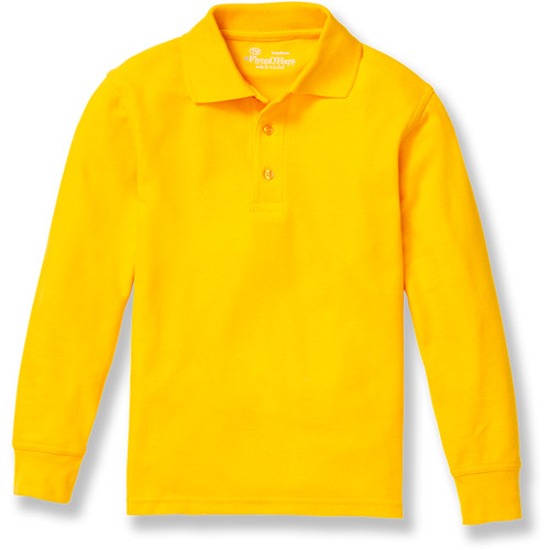 Long Sleeve Polo Shirt with embroidered logo [MD085-KNIT/IFM-GOLD]