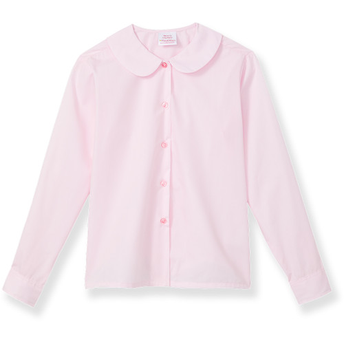 Long Sleeve Peterpan Collar Blouse [AK018-351-PINK]